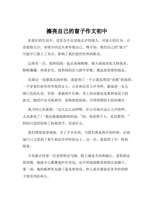 擦亮自己的窗子作文初中