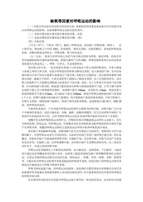 肺牵张反射对呼吸运动的影响