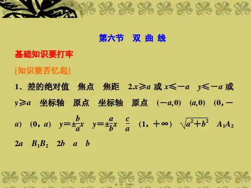 高考数学 第八章 第六节 双曲线课件 文 
