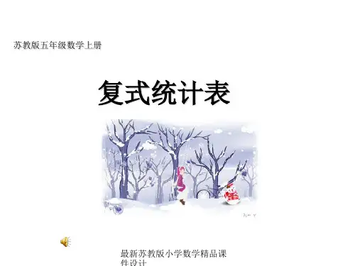 最新苏教版小学五年级上册数学精品课件《复式统计表》PPT课件之三