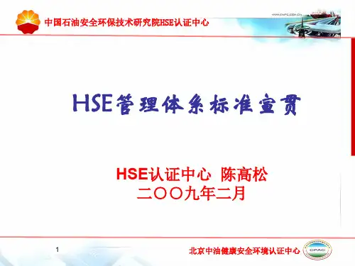 HSE管理体系宣贯-陈高松(090310)