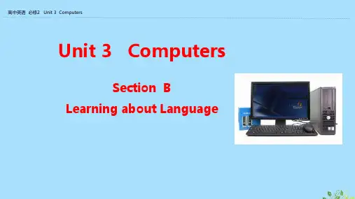 高中英语Unit3ComputersSectionBLearningaboutLanguage课件新人教版必修2
