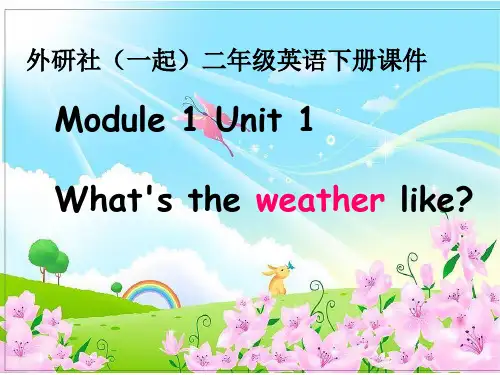 外研社版一起二年级英语下册Module1 Unit1 What's the weather like课件