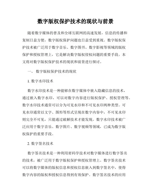数字版权保护技术的现状与前景