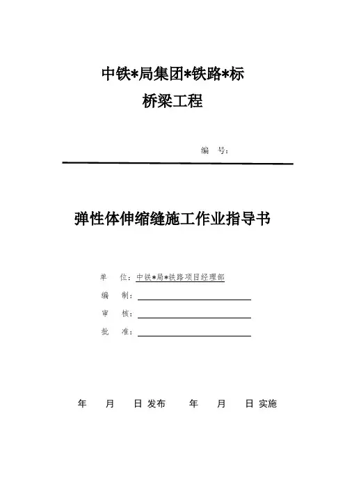 高铁弹性体伸缩缝作业指导书