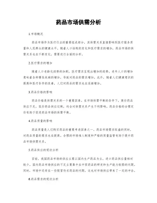 药品市场供需分析