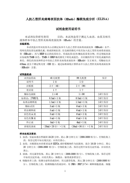 试剂盒使用说明书