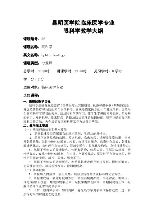 眼科学-1模块