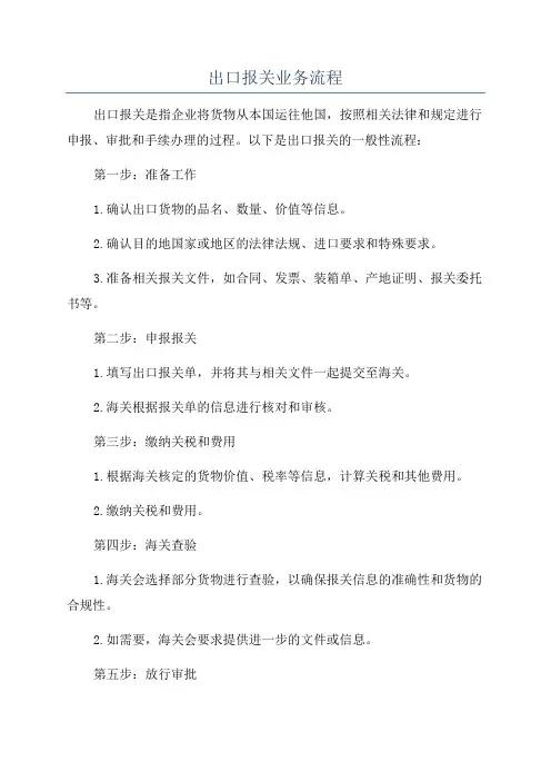 出口报关业务流程