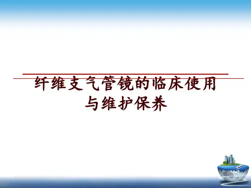 最新纤维支气管镜的临床使用与维护保养幻灯片课件