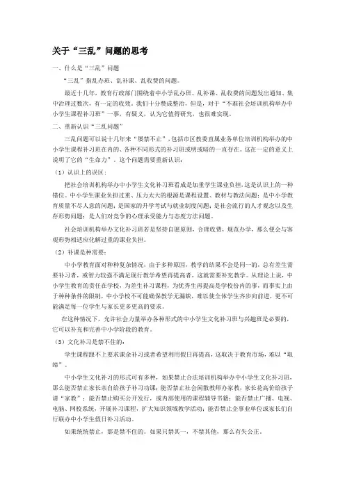 三乱问题