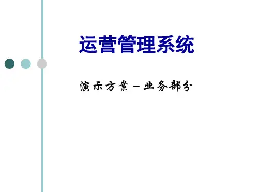 运营管理系统--业务部分(ppt 39页)