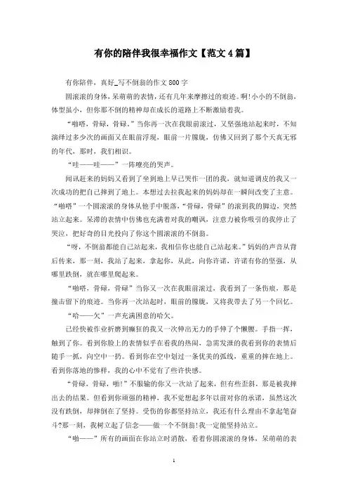 精选有你的陪伴我很幸福作文【范文4篇】
