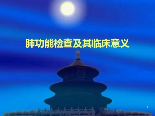 肺功能讲座ppt课件
