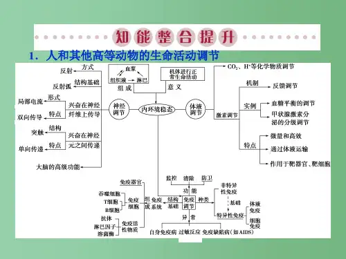 高考生物总复习 第8单元 生命活动的调节单元能力提升课件