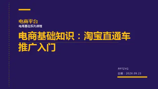 电商基础知识：淘宝直通车推广入门