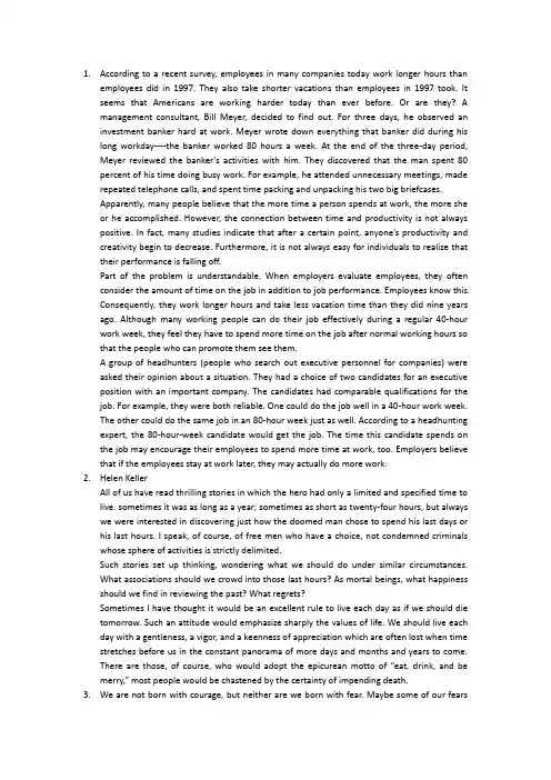 英语阅读练习18