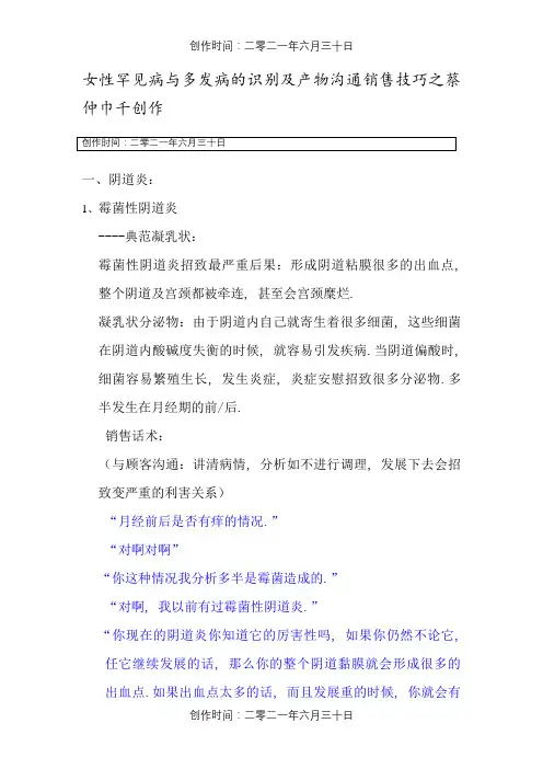 生殖健康销售话术整理