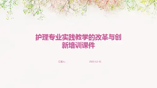护理专业实践教学的改革与创新培训课件