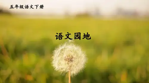 部编版五年级语文下册《语文园地八》ppt课件