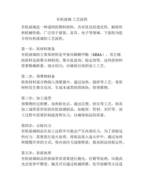 有机玻璃 工艺流程