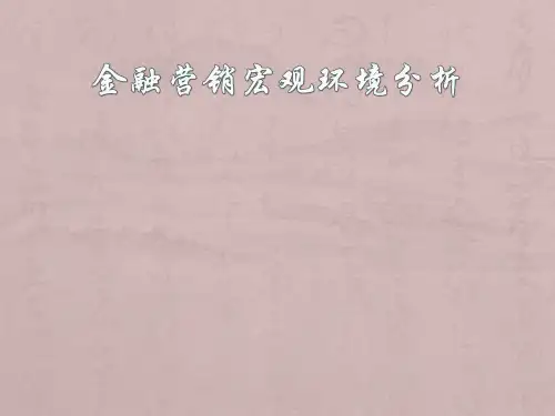 金融营销宏观环境分析