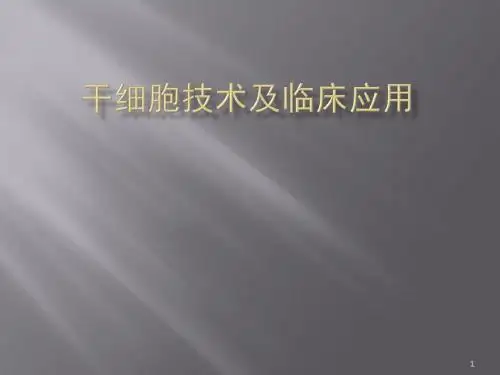 干细胞技术与临床应用ppt课件