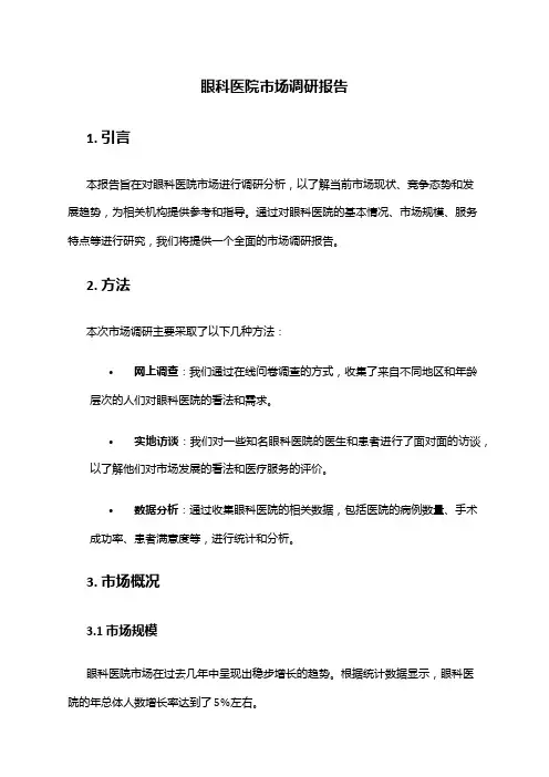 2024年眼科医院市场调研报告