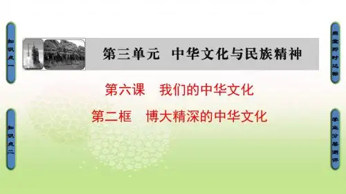 2018-2019学年高中政治人教版必修三(课件)第三单元 中华文化与民族精神 第6课 第2框