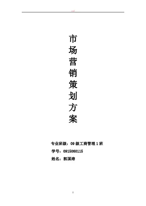 耒阳蔡伦竹海风景区市场营销计划书