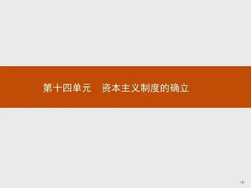 高考历史总复习 第十四单元 资本主义制度的确立