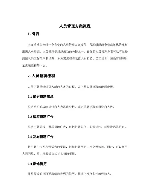 人员管理方案流程
