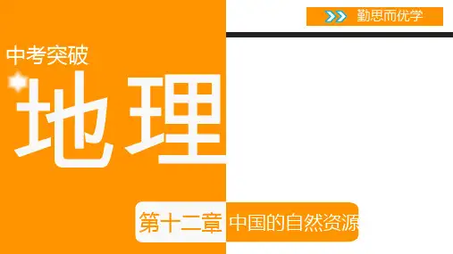 中考地理复习课件第十二章中国的自然资源 共31张PPT.pptx