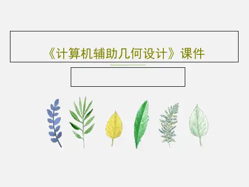 《计算机辅助几何设计》课件共166页