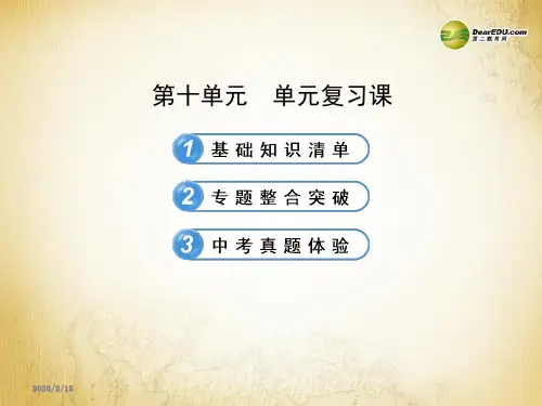鲁教版初三下册化学10第10单元化学与健康PPT课件(2)