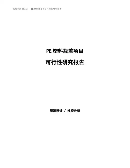 PE塑料瓶盖项目可行性研究报告样例参考模板