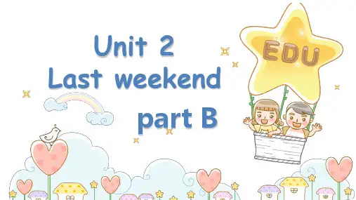 人教PEP版英语六年级下册Unit 2 Last weekend Part B课件