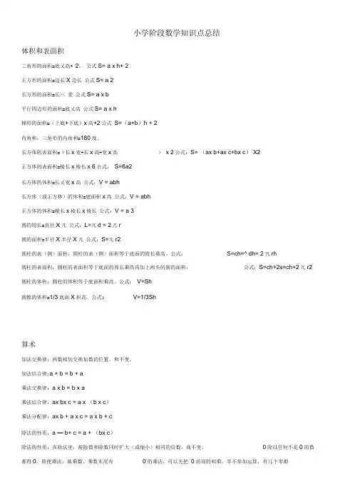 (完整版)青岛版小升初数学复习资料大全