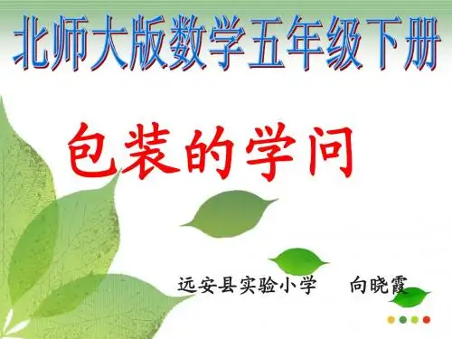 包装的学问说课课件