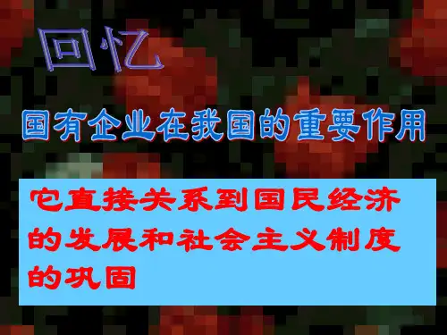 高一政治国有企业经营者的地位(1)(PPT)5-3