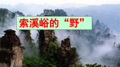 六年级上册语文课件-4 索溪峪的野｜人教新课标 (共27张PPT)