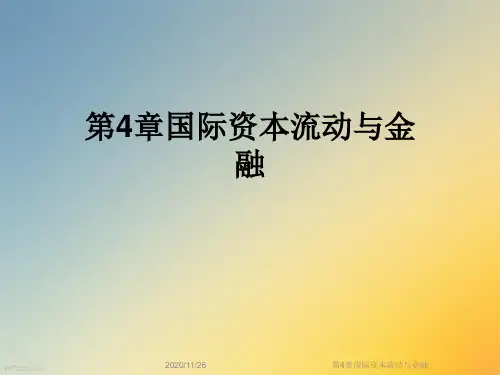 第4章国际资本流动与金融