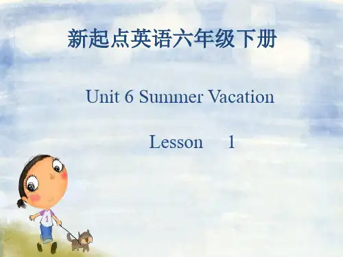新人教六下六年级下Unit6  summer vacation