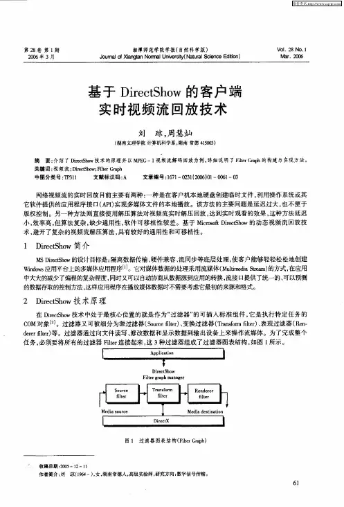 基于DirectShow的客户端实时视频流回放技术