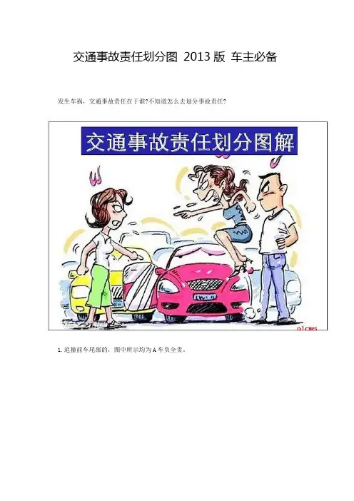交通事故责任划分图XXXX版车主必备