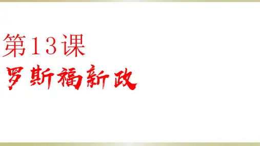 人教部编版九年级历史下册 第13课罗斯福新政课件 (共18张PPT)