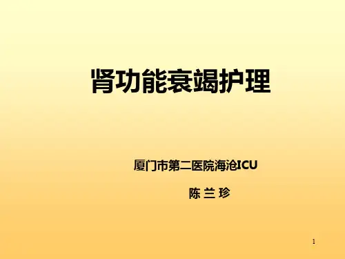 肾功能衰竭及护理PPT课件