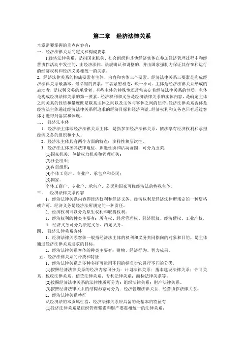 经济法律关系