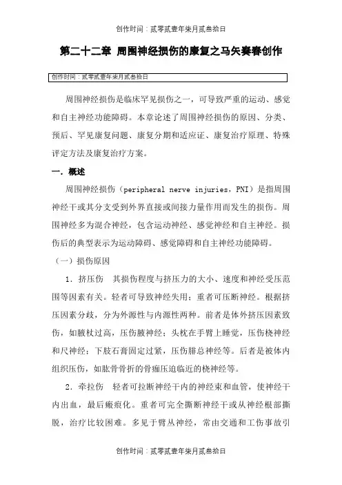第二十二章 周围神经损伤的康复