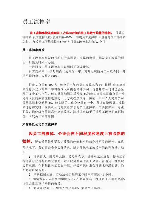 员工流失率